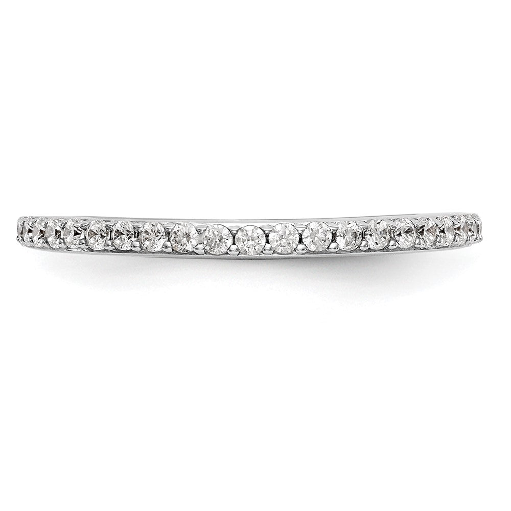 14K White Gold Real Diamond Band