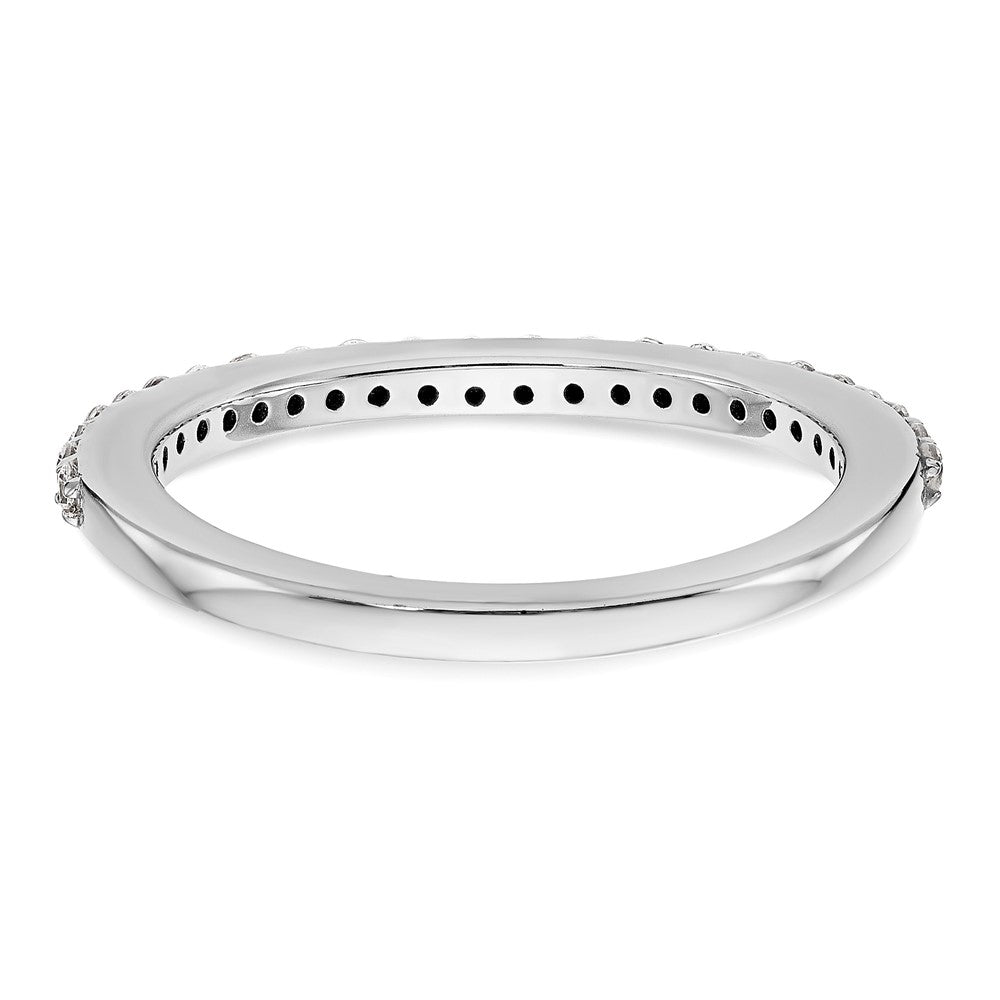 14K White Gold Real Diamond Band