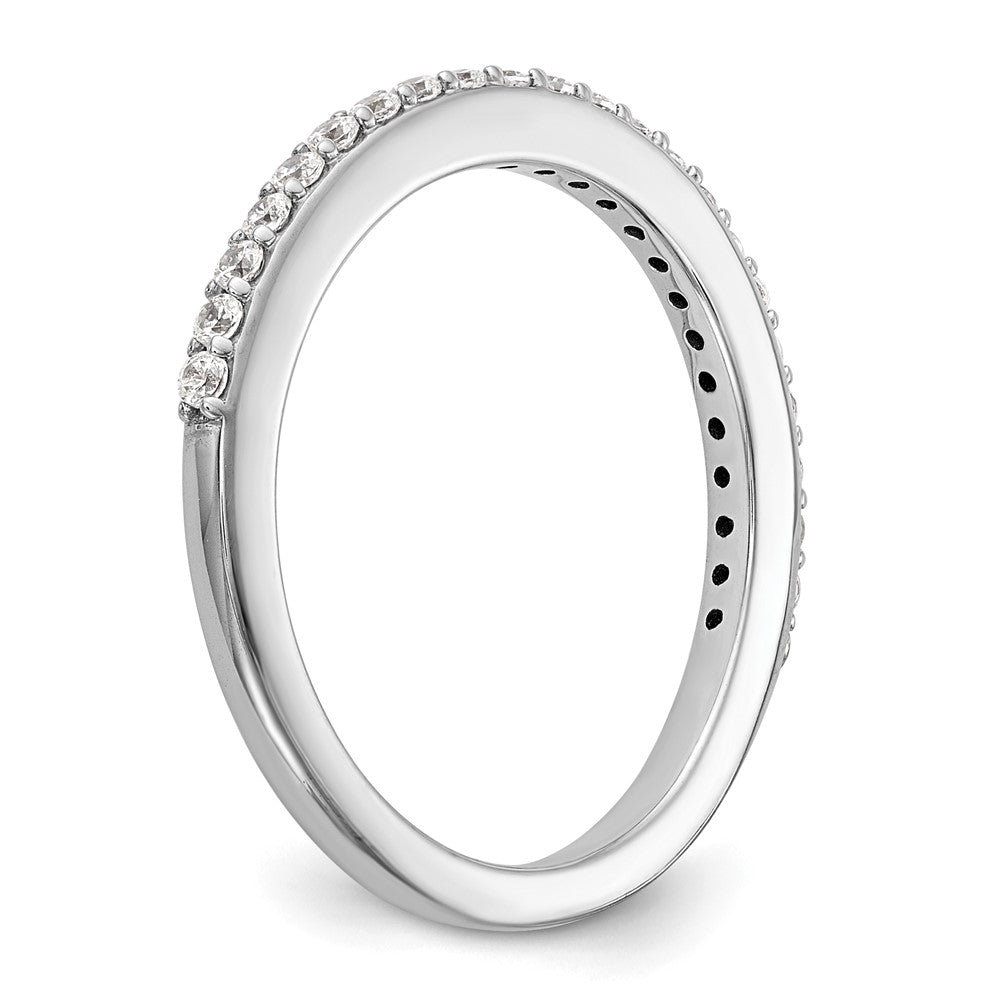 14K White Gold Real Diamond Band