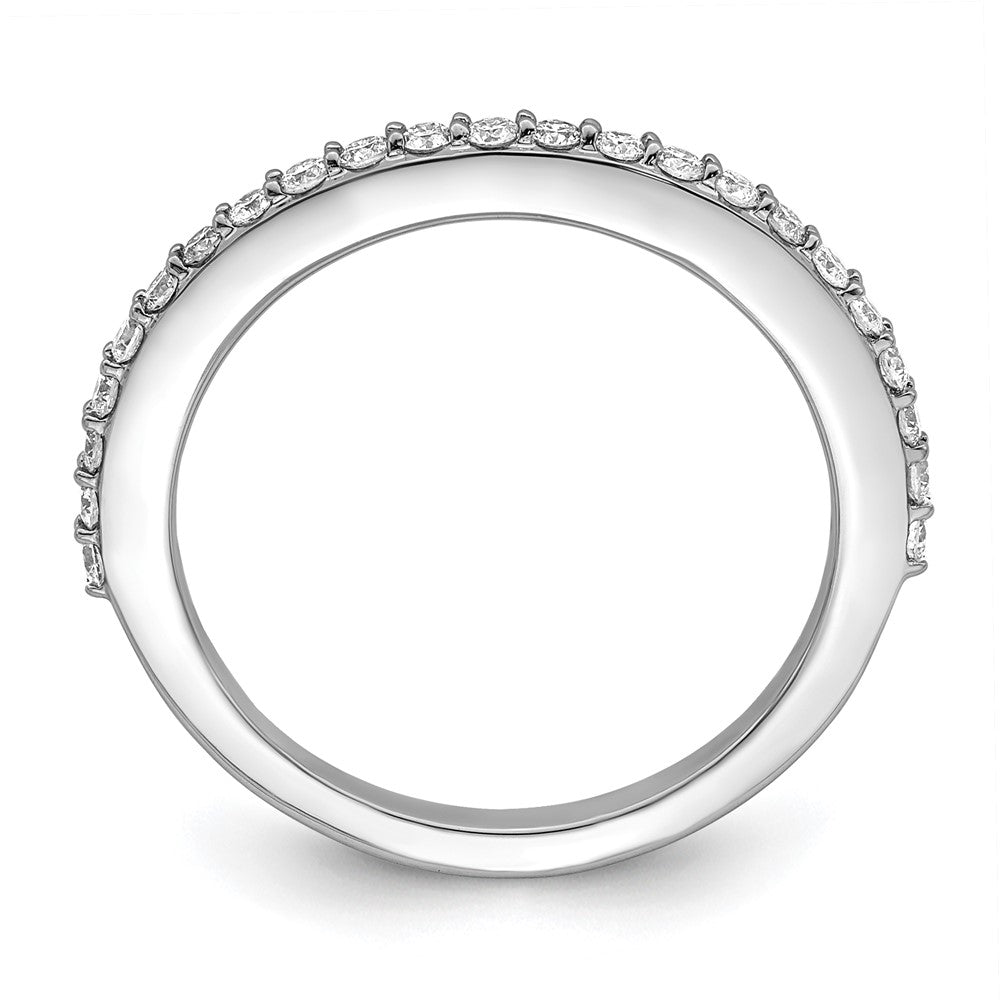 14K White Gold Real Diamond Band