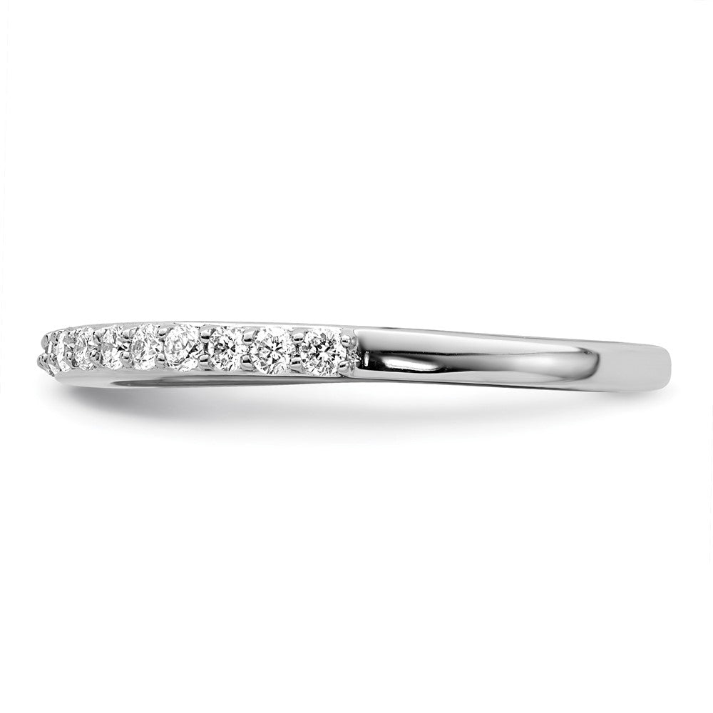 14K White Gold Real Diamond Band