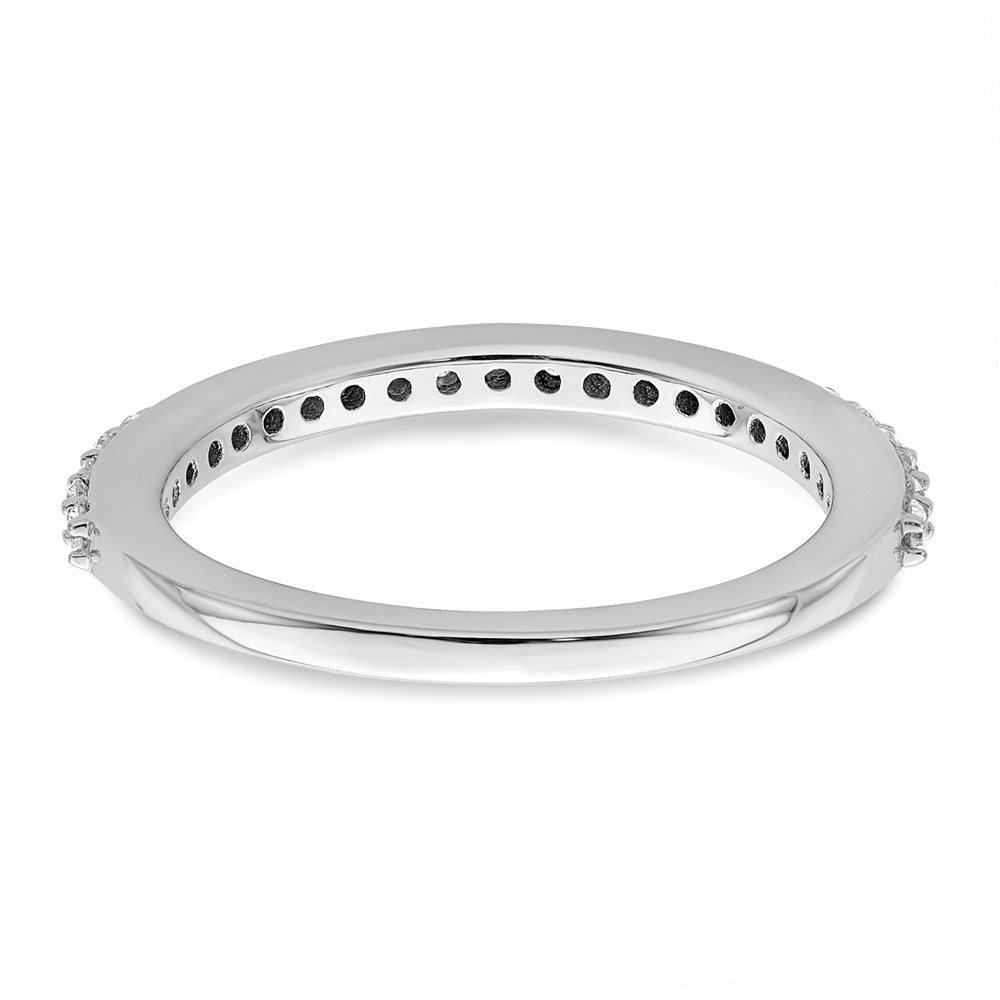 14K White Gold Real Diamond Band