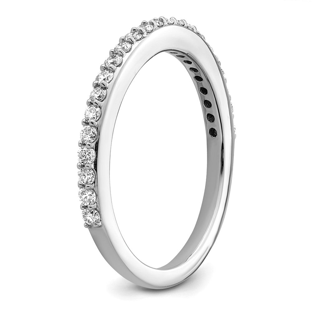 14K White Gold Real Diamond Band