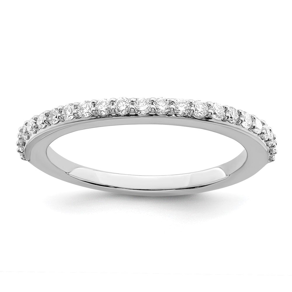 14K White Gold Real Diamond Band