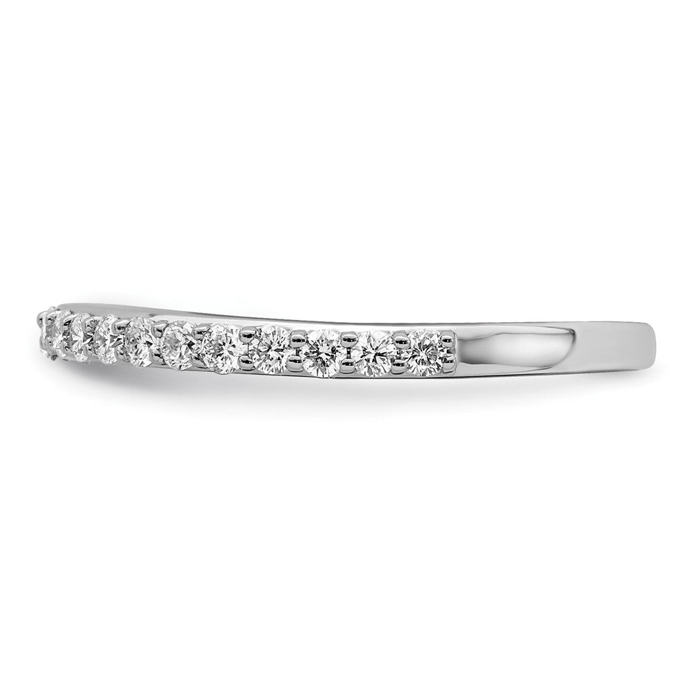 14K White Gold Real Diamond Band