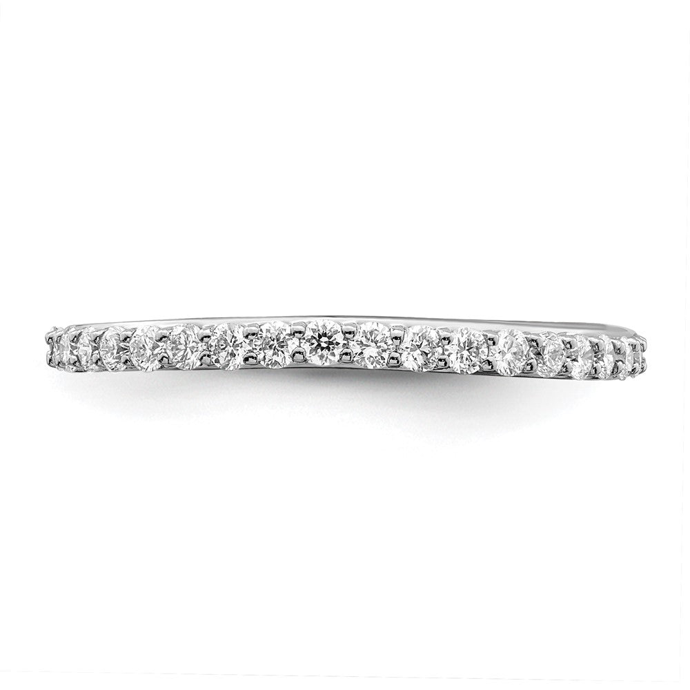 14K White Gold Real Diamond Band