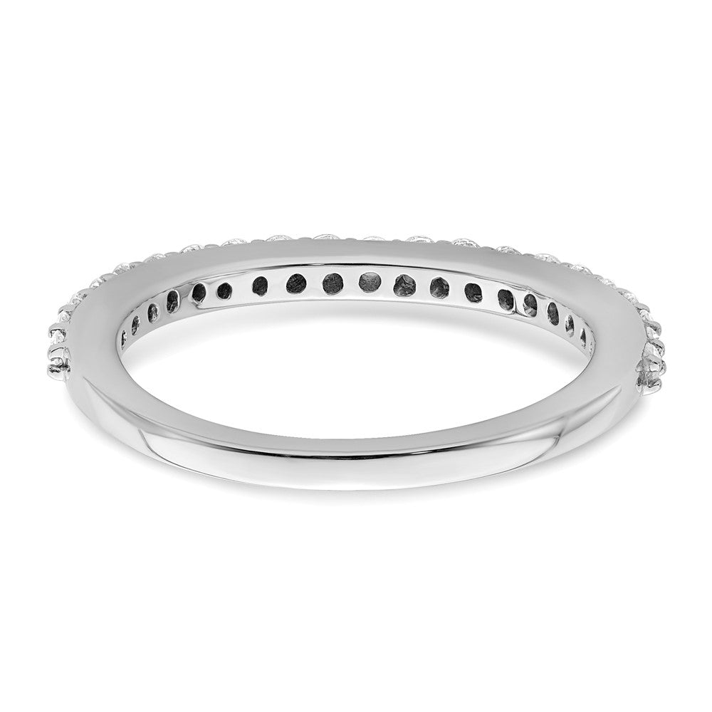 14K White Gold Real Diamond Band