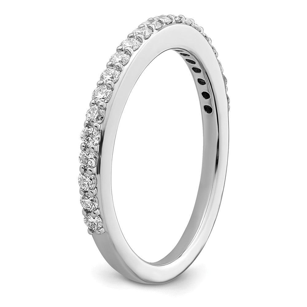 14K White Gold Real Diamond Band