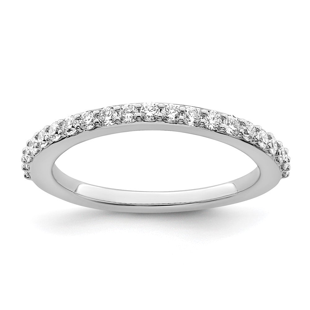 14K White Gold Real Diamond Band