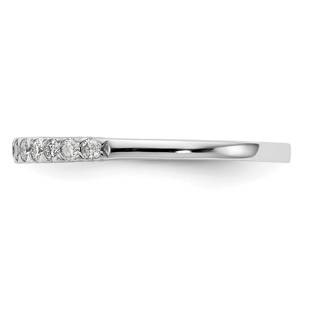 14K White Gold Real Diamond Band