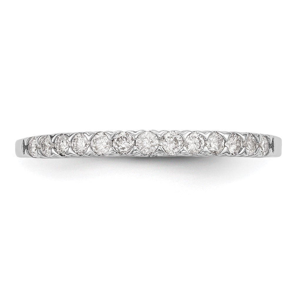 14K White Gold Real Diamond Band