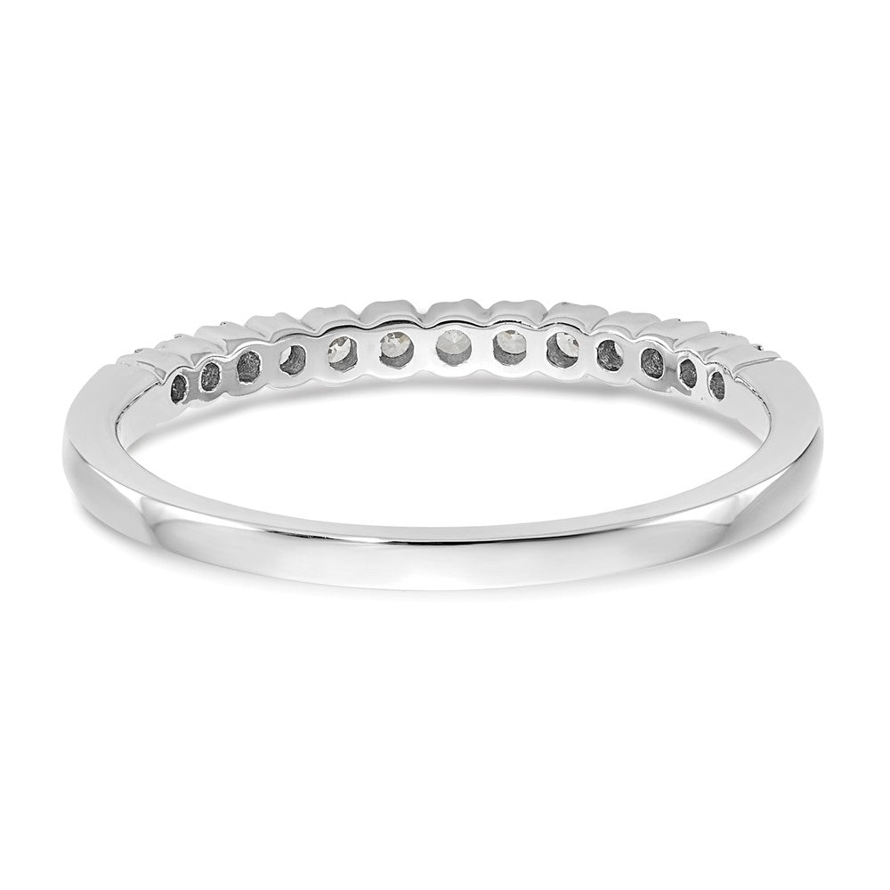 14K White Gold Real Diamond Band