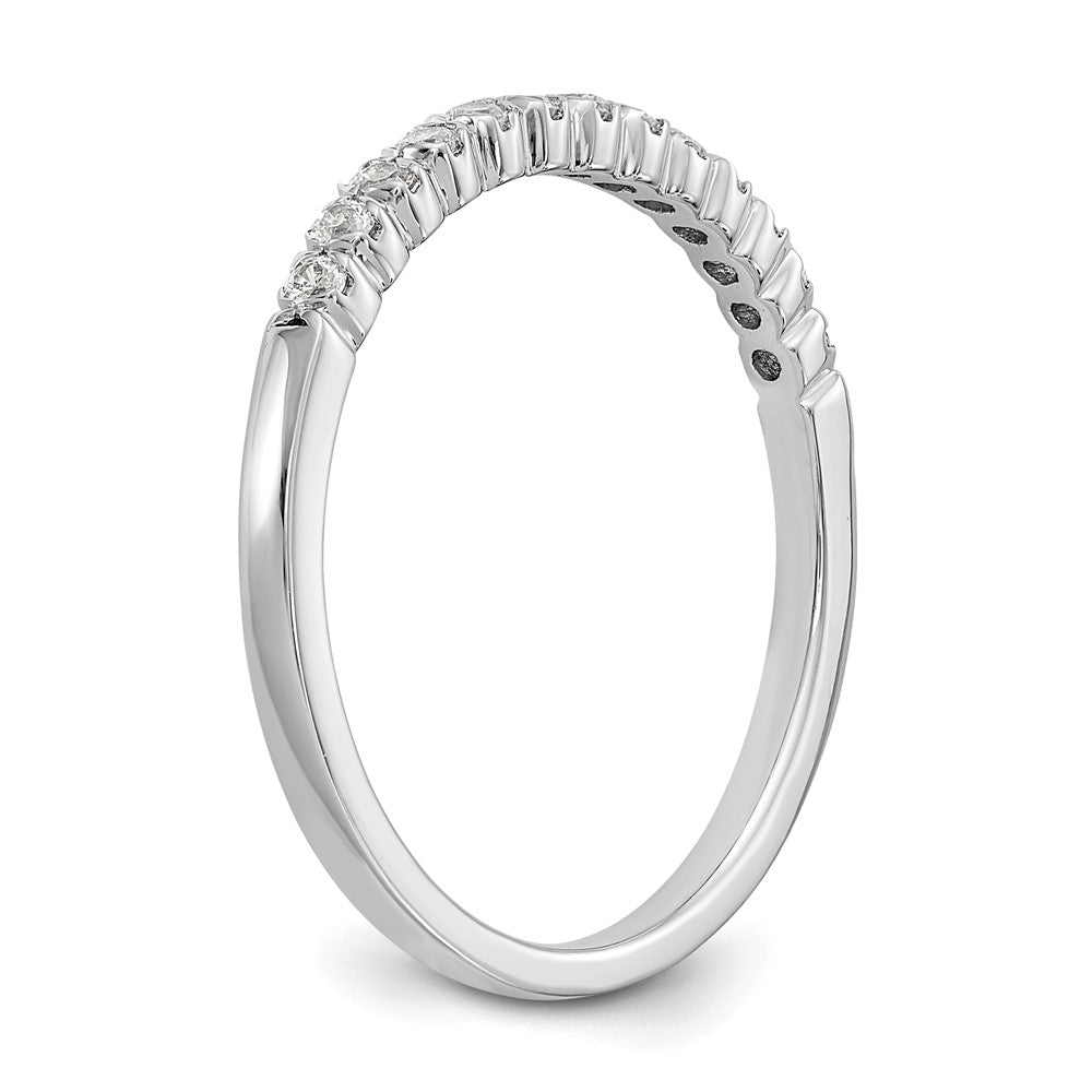 14K White Gold Real Diamond Band