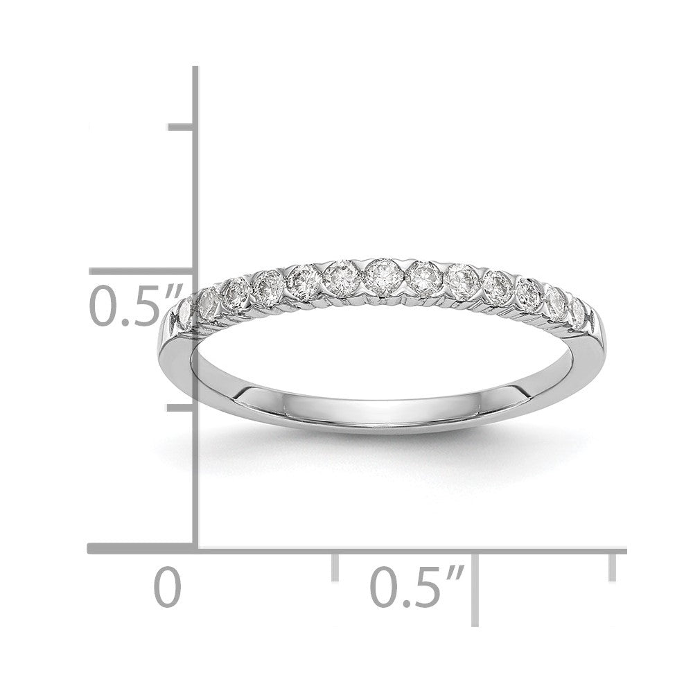 14K White Gold Real Diamond Band