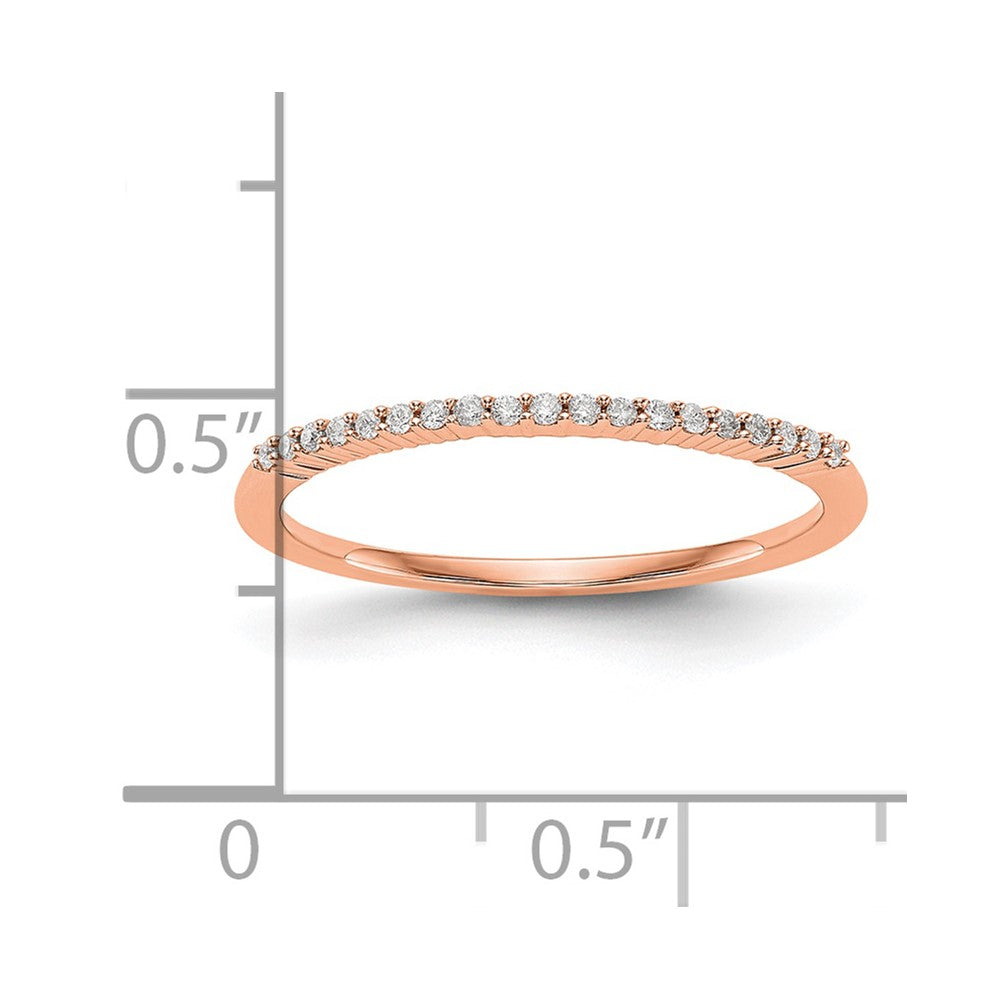 14K Rose Gold Real Diamond Band