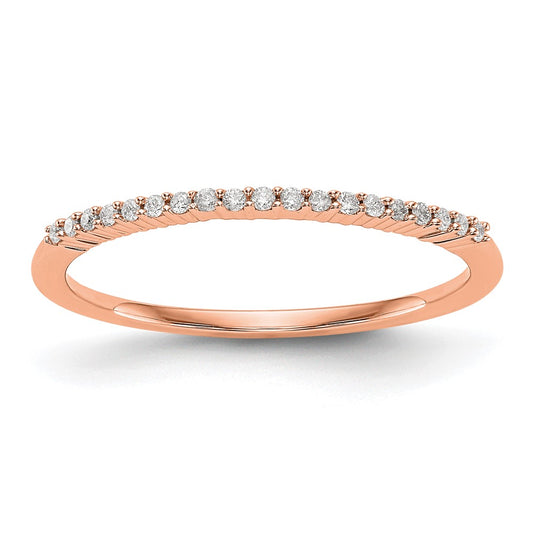 14K Rose Gold Real Diamond Band