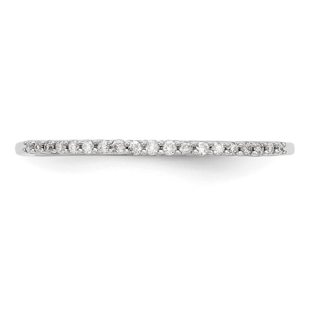 14K White Gold Real Diamond Band