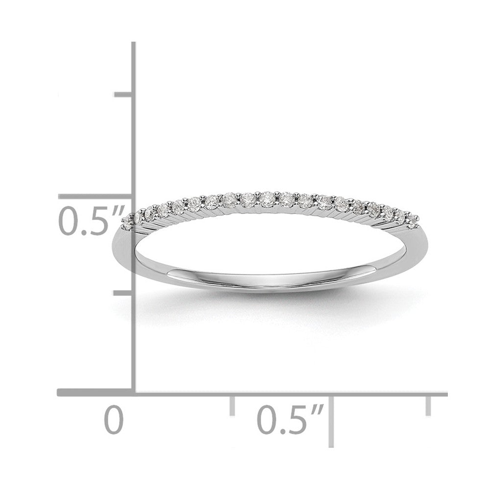 14K White Gold Real Diamond Band