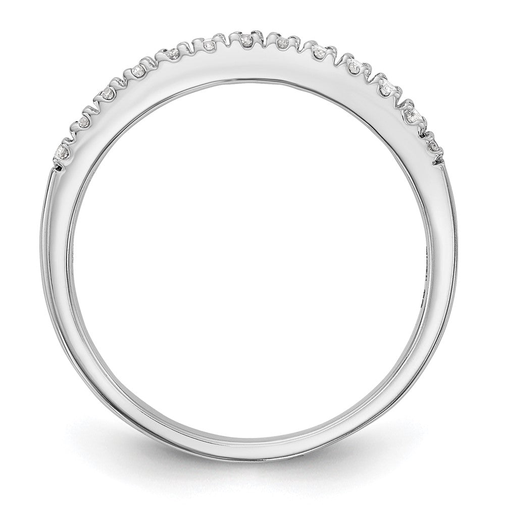 14K White Gold Real Diamond Band