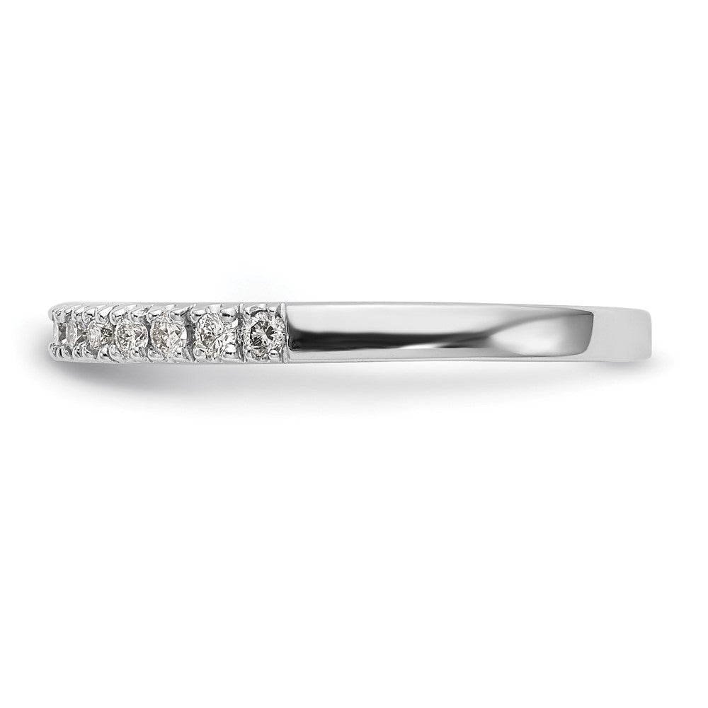 14K White Gold Real Diamond Band