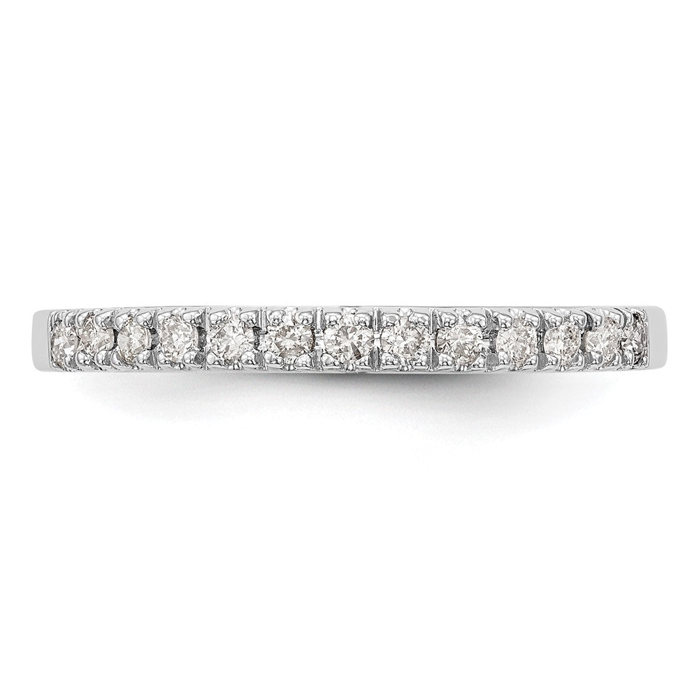 14K White Gold Real Diamond Band