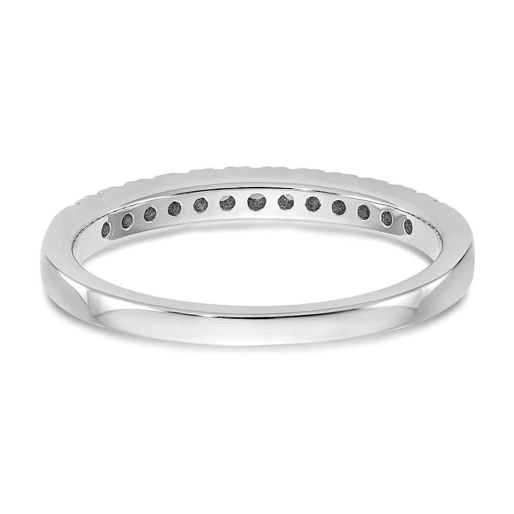 14K White Gold Real Diamond Band