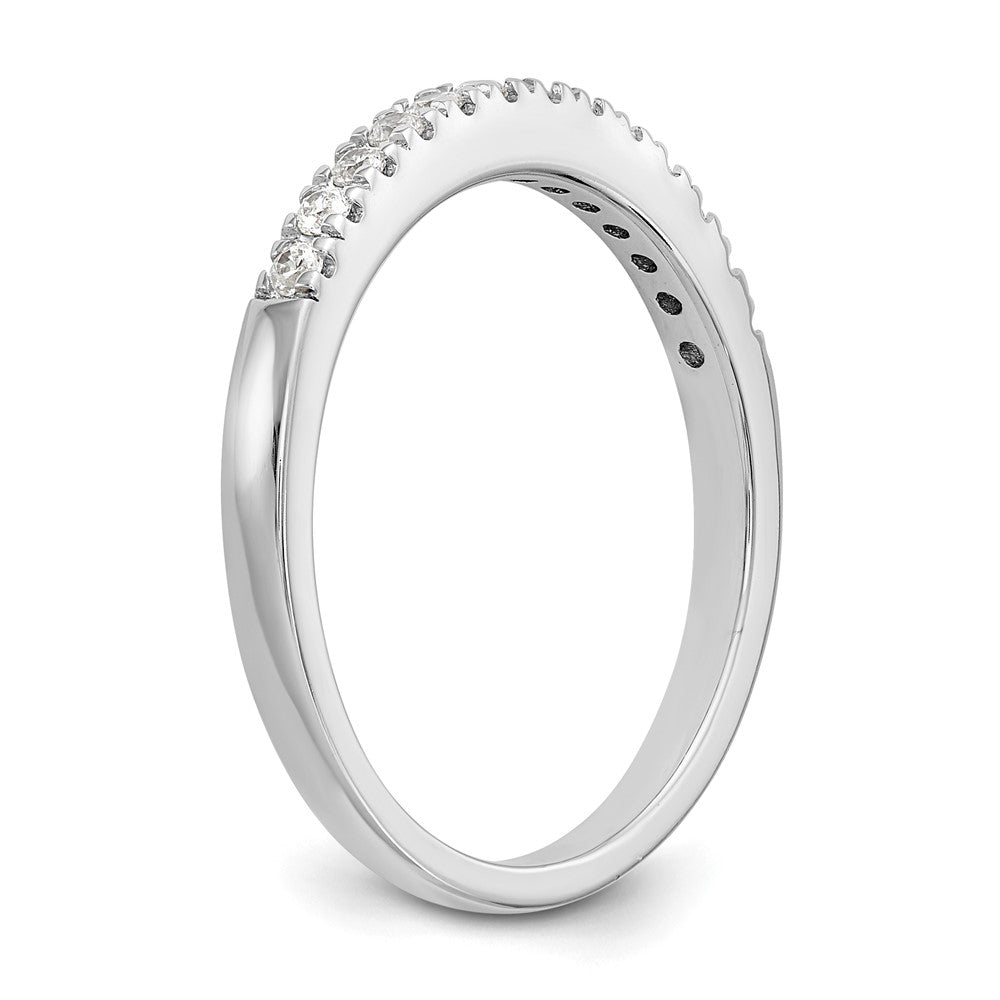 14K White Gold Real Diamond Band