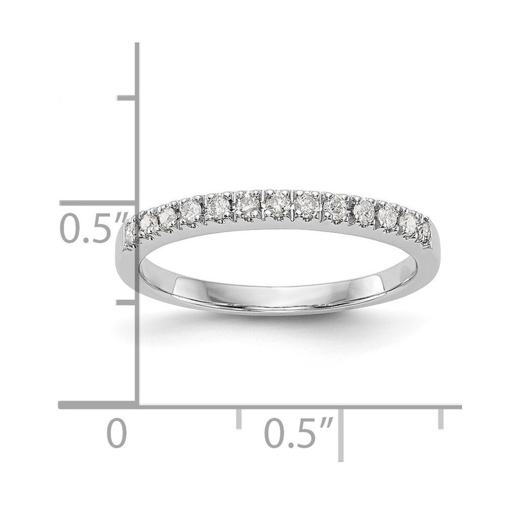 14K White Gold Real Diamond Band