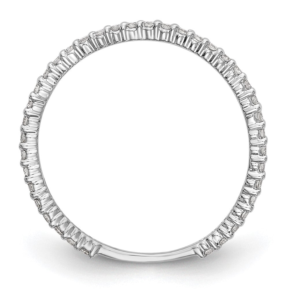 14K White Gold Real Diamond Band