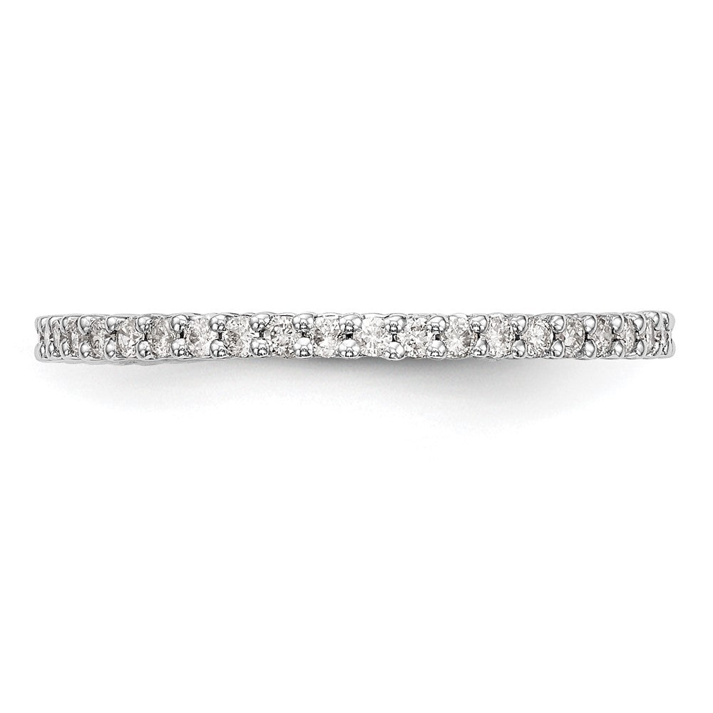 14K White Gold Real Diamond Band