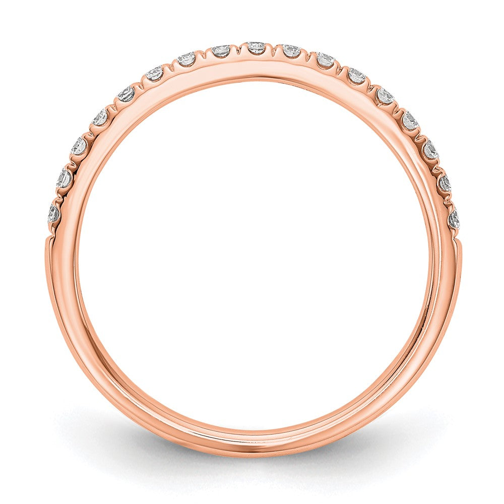 14K Rose Gold Real Diamond Band