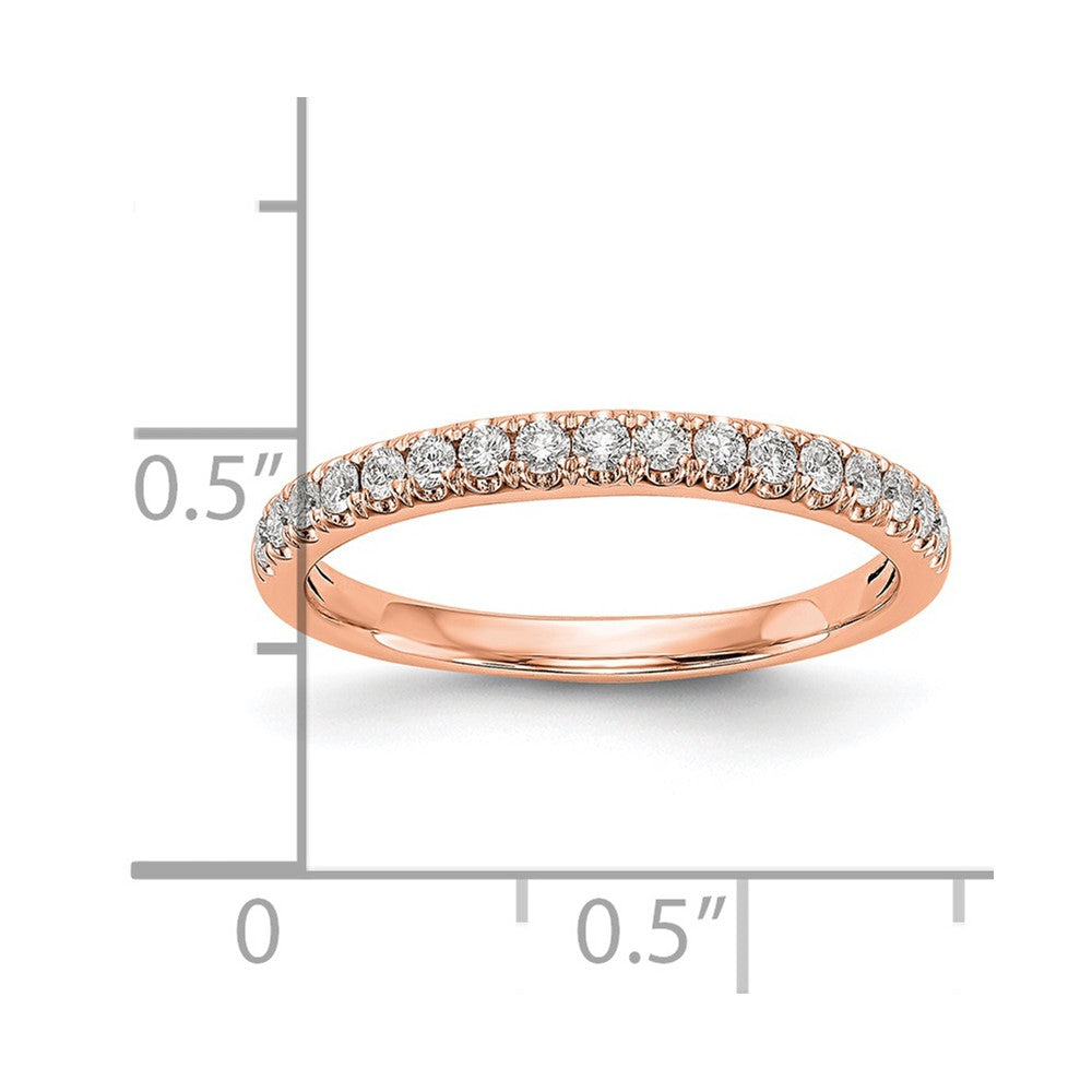 14K Rose Gold Real Diamond Band