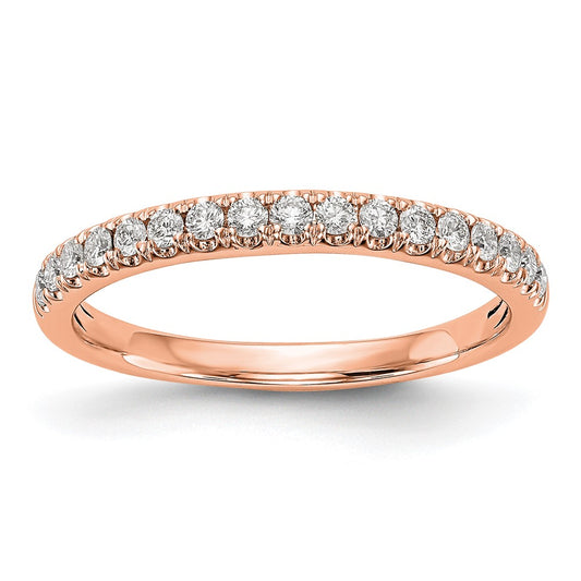 14K Rose Gold Real Diamond Band