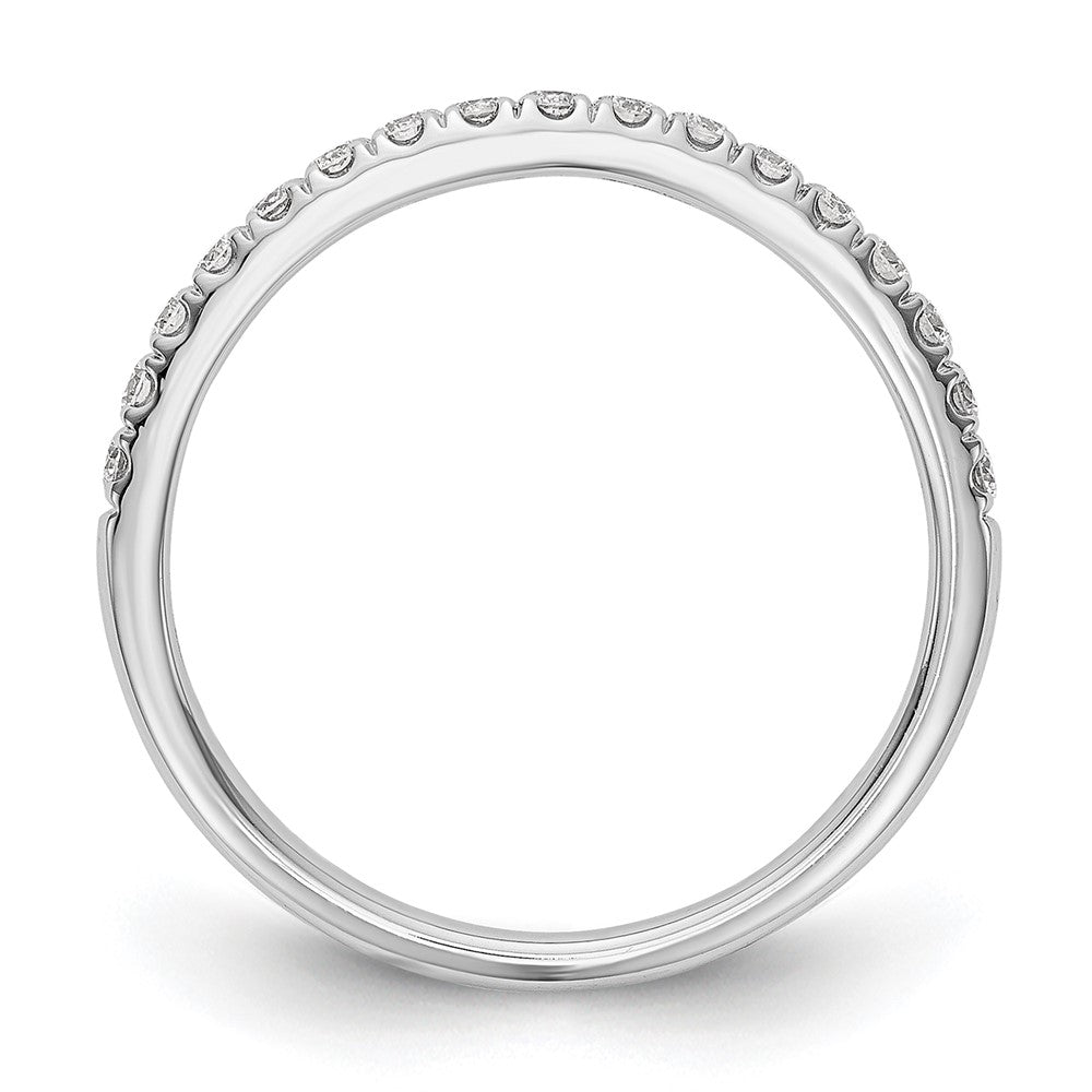 14K White Gold Real Diamond Band