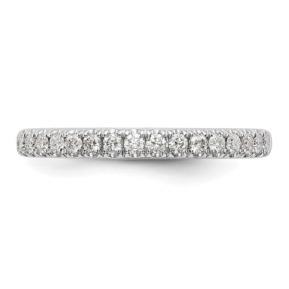 14K White Gold Real Diamond Band