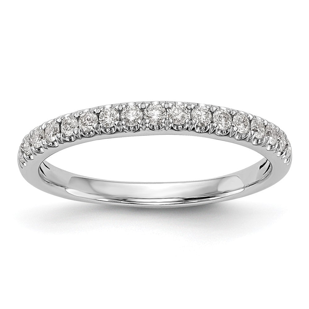 14K White Gold Real Diamond Band