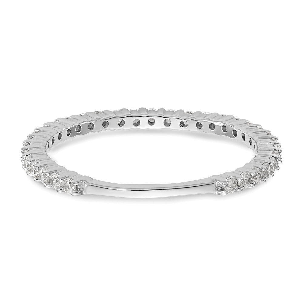 14K White Gold Real Diamond Band