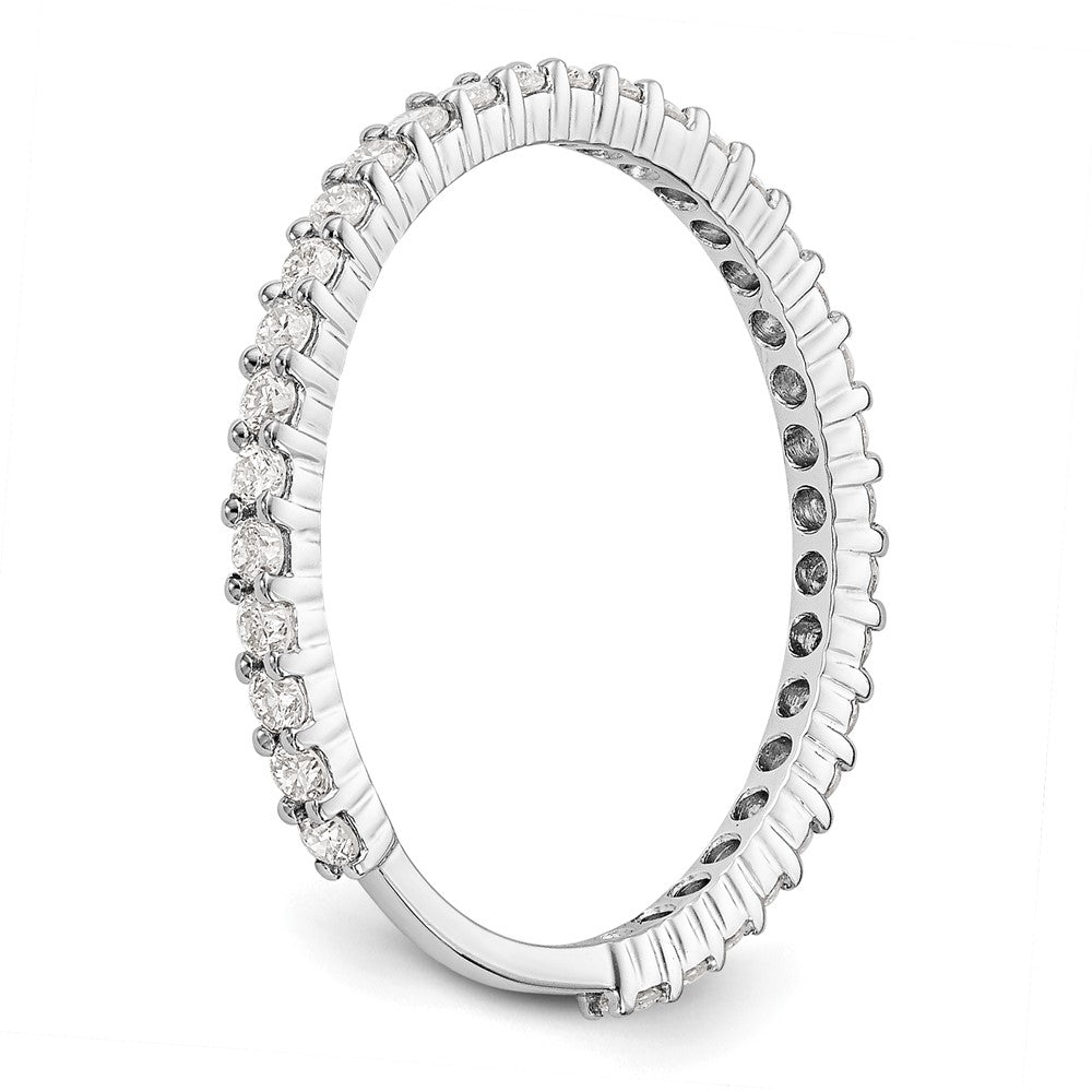 14K White Gold Real Diamond Band