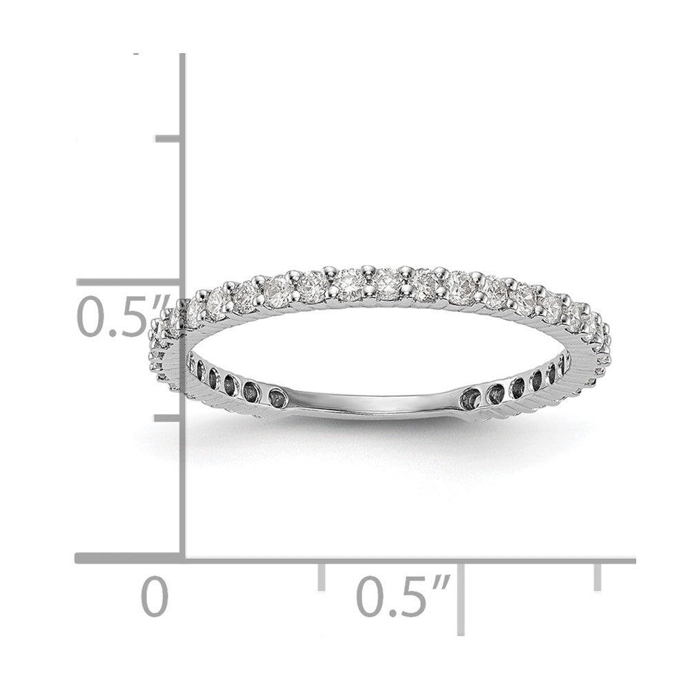 14K White Gold Real Diamond Band