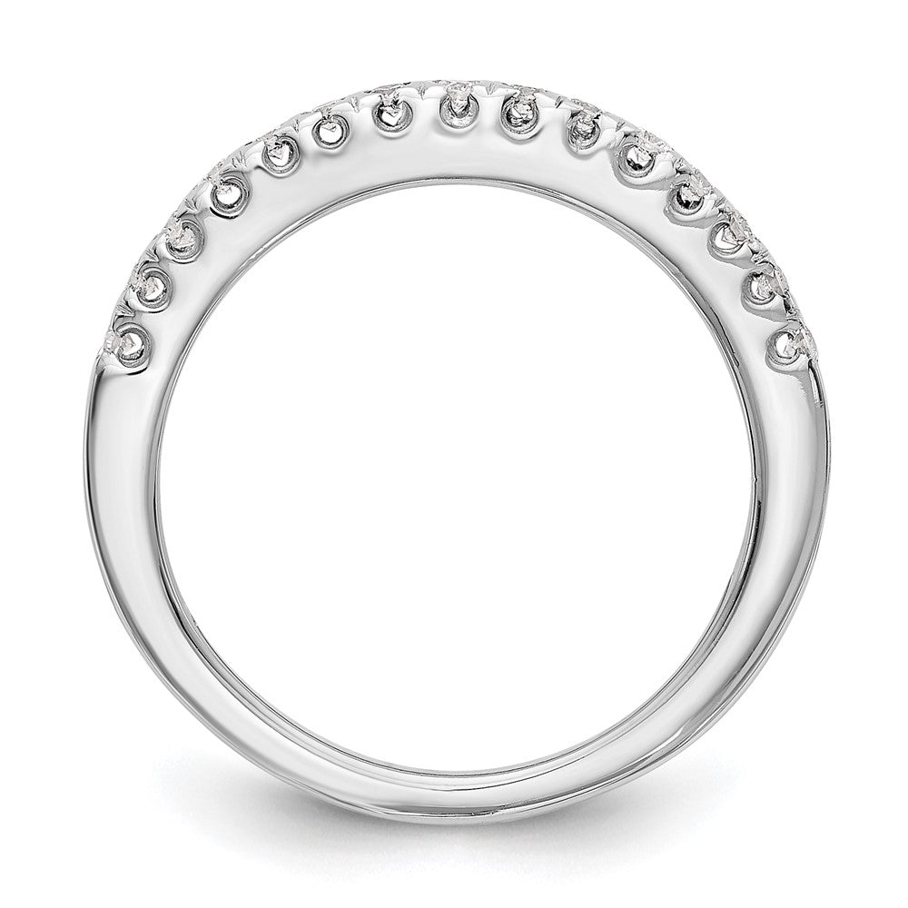 14K White Gold Real Diamond Band