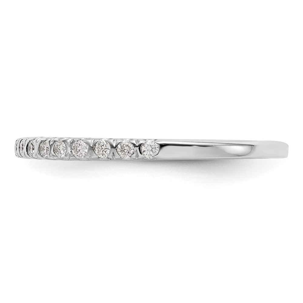 14K White Gold Real Diamond Band