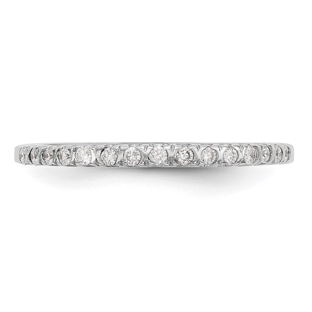 14K White Gold Real Diamond Band