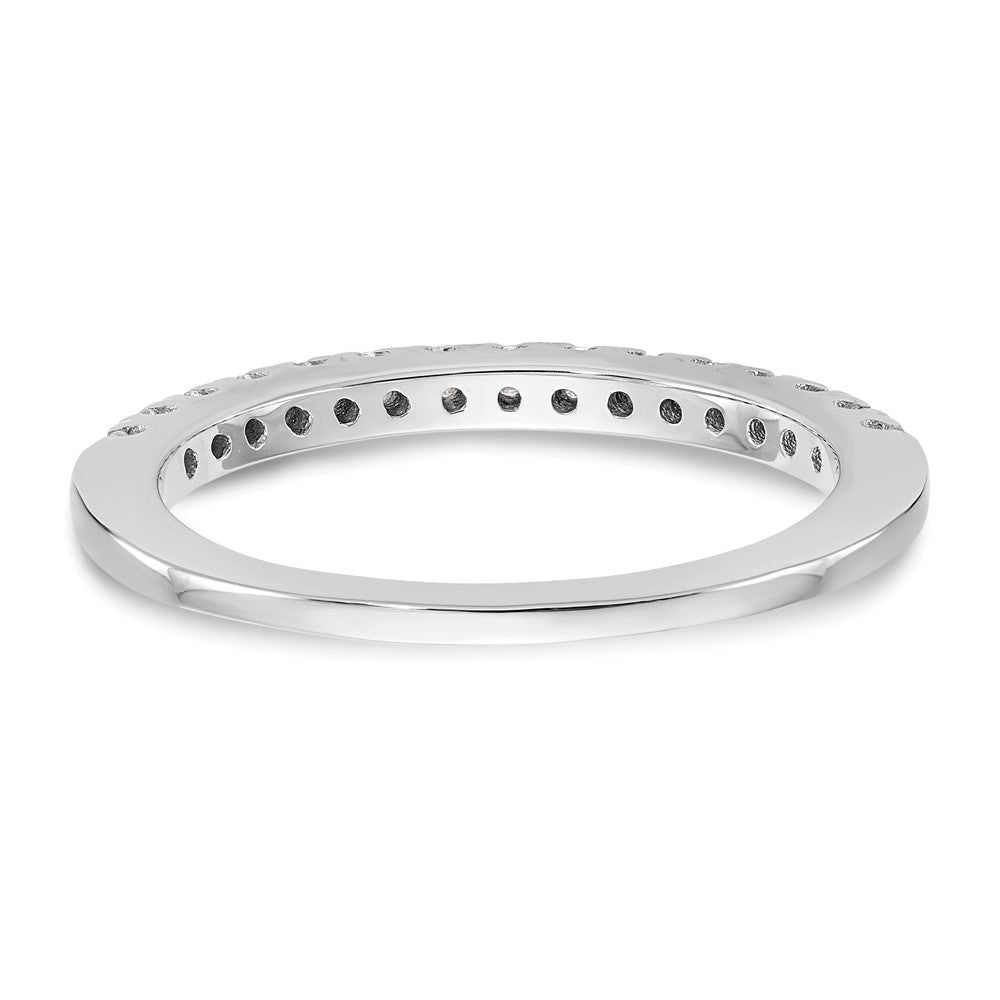 14K White Gold Real Diamond Band