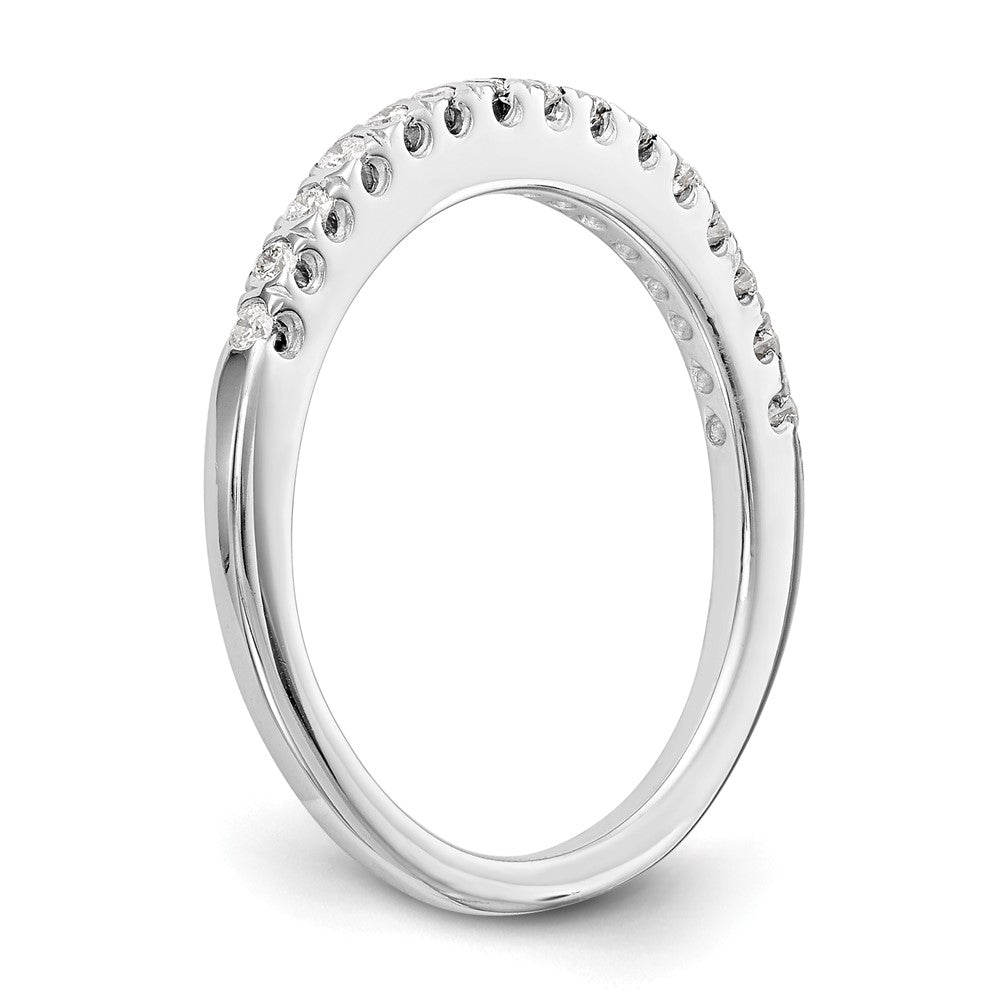 14K White Gold Real Diamond Band