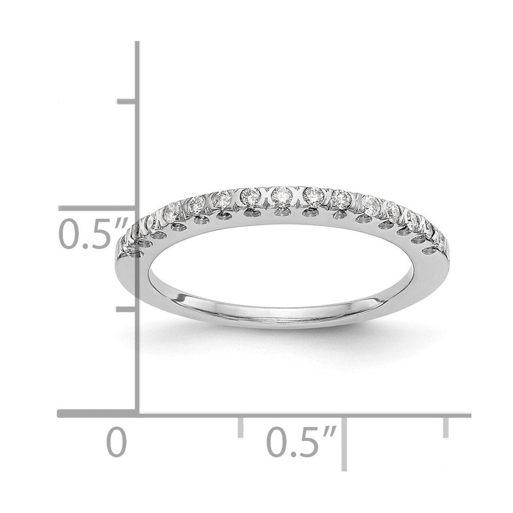 14K White Gold Real Diamond Band