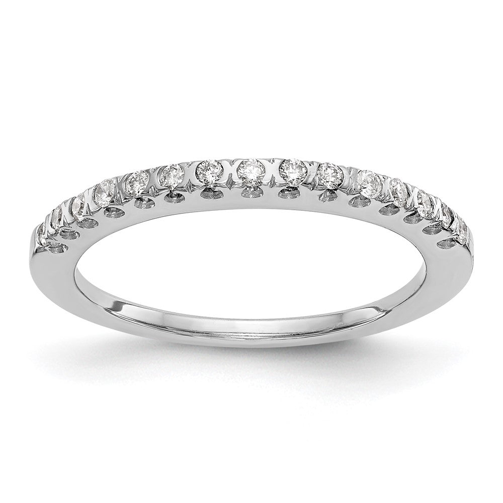 14K White Gold Real Diamond Band