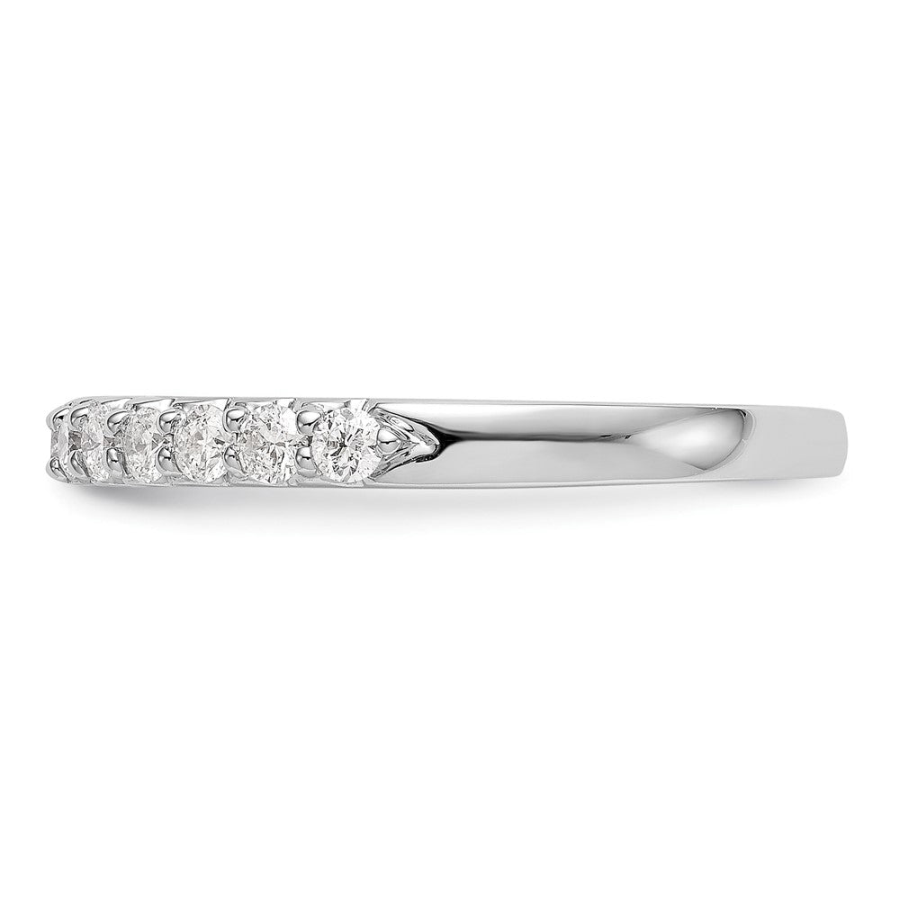 14K White Gold Real Diamond Band