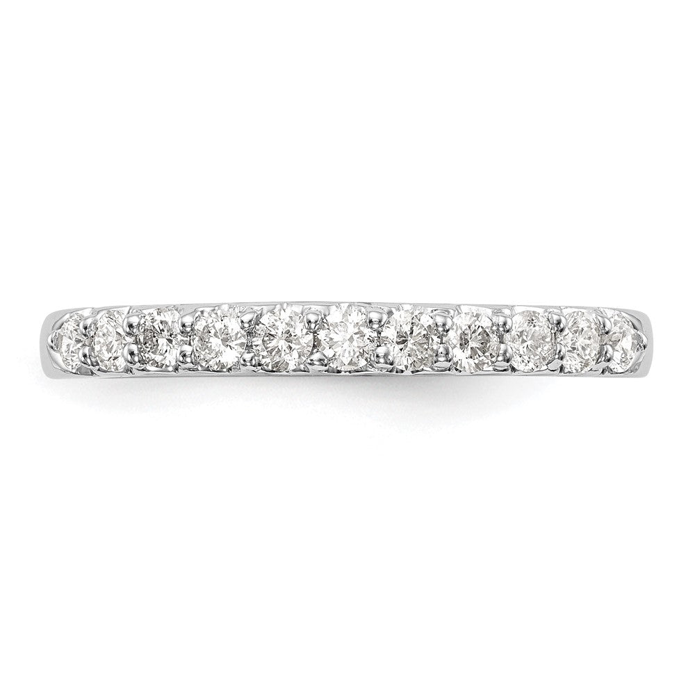 14K White Gold Real Diamond Band