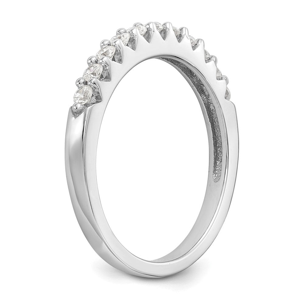 14K White Gold Real Diamond Band