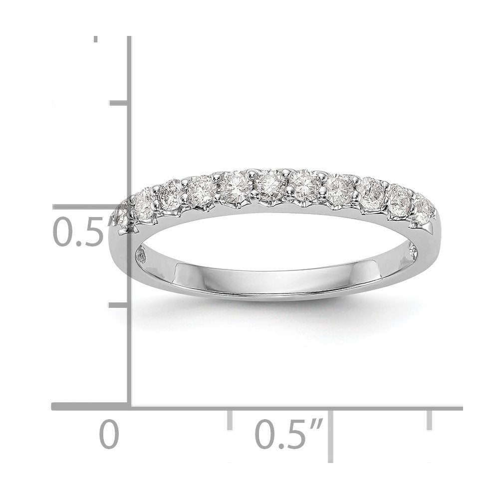 14K White Gold Real Diamond Band